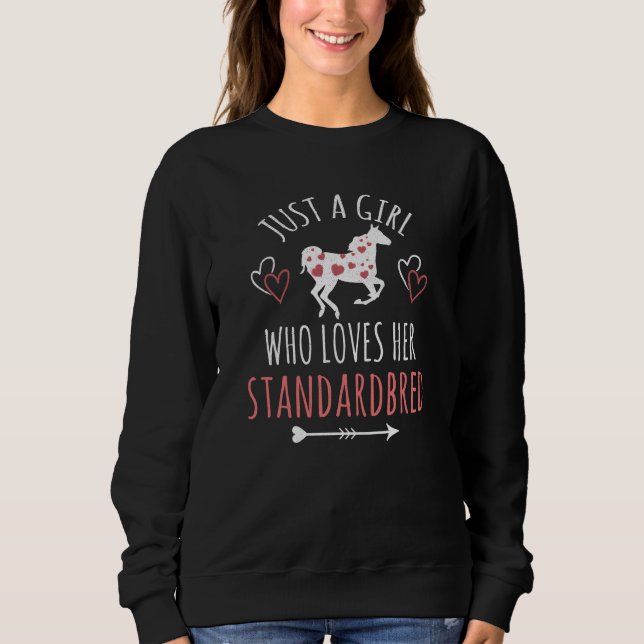 Standardbred Horse Owner Gift Girls Sweatshirt (Front)
