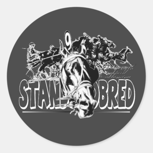 Standardbred Racing Classic Round Sticker