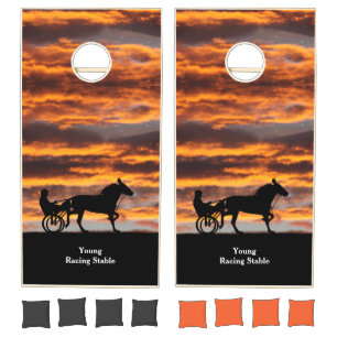 Standardbred Trotting Racehorse Cornhole Set