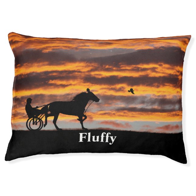 Standardbred Trotting Racehorse Dog Bed (Front)