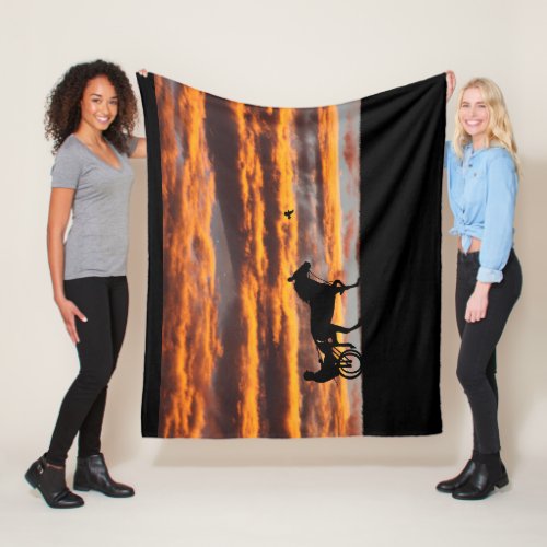 Standardbred Trotting Racehorse Fleece Blanket