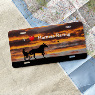 Standardbred Trotting Racehorse License Plate