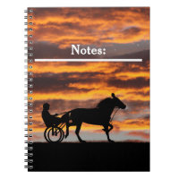 Standardbred Trotting Racehorse Spiral Notebook