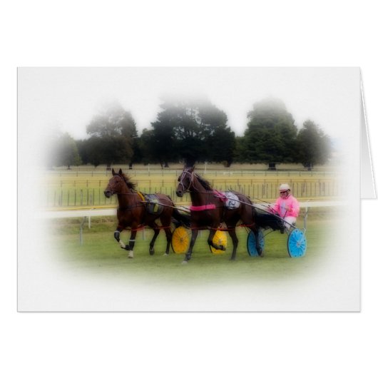 Standardbreds at the Racetrack Cards (Front Horizontal)