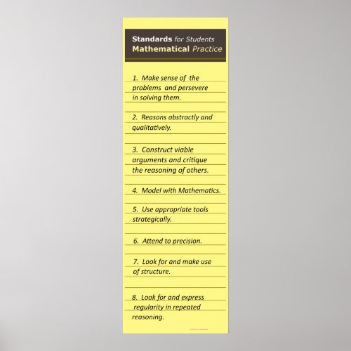 Standards for Mathematical Practices Poster