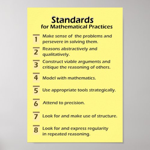 Standards for Mathematical Practices Poster