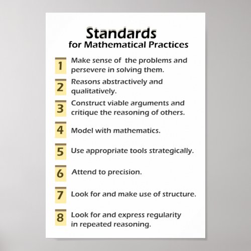 Standards for Mathematical Practices Poster