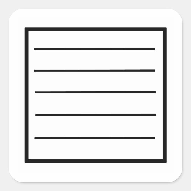 Standart Black Notebook Sticker (Front)