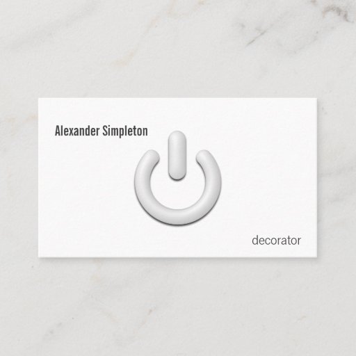 Customizable Standby Symbol Business Card Templates