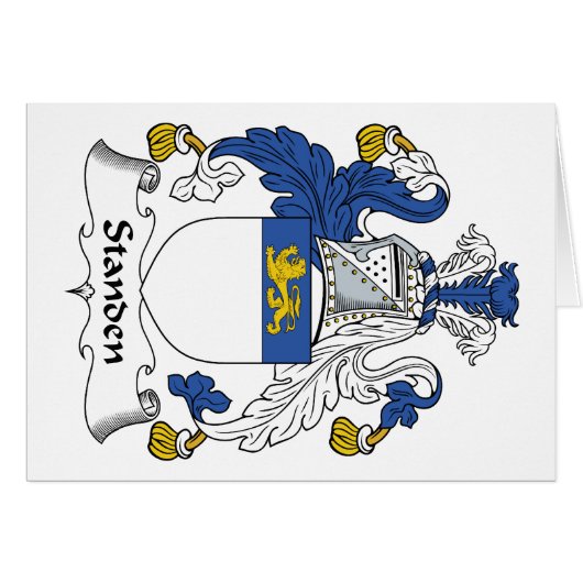 Standen Family Crest (Front Horizontal)