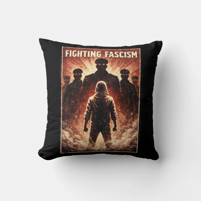 Standing Against the Dark Throw Pillow (Front)