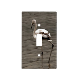 Standing Alone Juvenile Flamingo Art Light Switch Cover