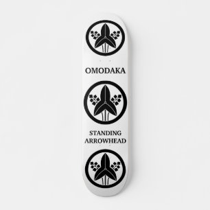Standing arrowhead in circle skateboard