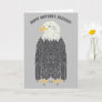 Standing Bald Eagle Illustration Personalized Card