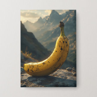 Standing Banana in the Mountain Button