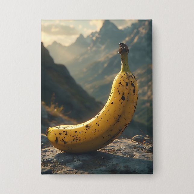 Standing Banana in the Mountain Button (Front)