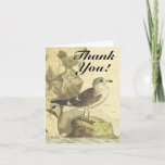 [ Thumbnail: Standing Bird, "Thank You!", Vintage Look Card ]