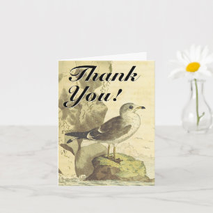 Standing Bird, Vintage Style, "Thank You!" Card
