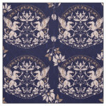 Standing Black Griffin with flower patter DIY Fabric