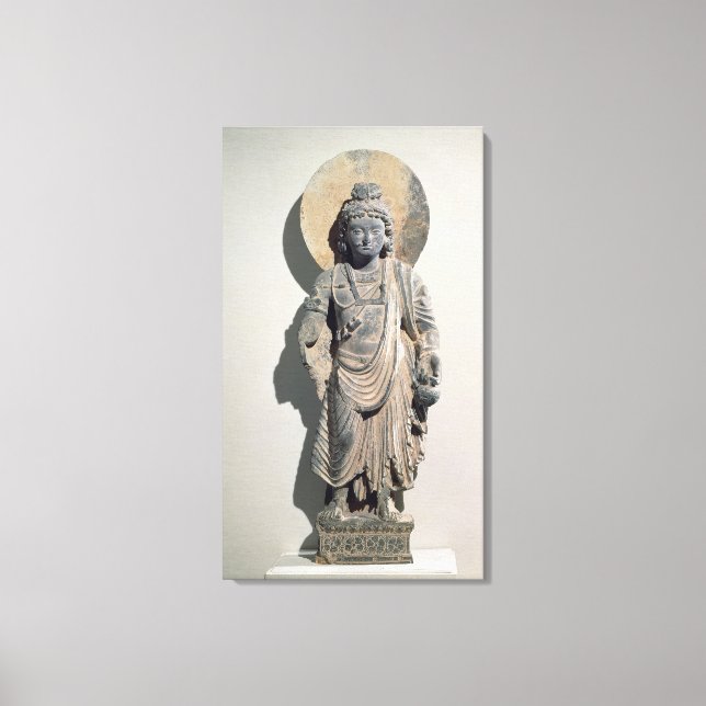 Standing Bodhisattva Maitreya, 3rd century Canvas Print (Front)