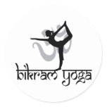 Standing Bow Pulling Pose Bikram Yoga Classic Round Sticker