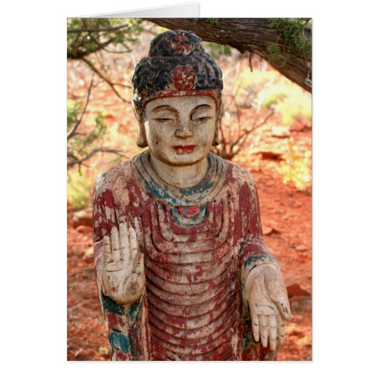 Standing Buddha in Sedona, Az Cards (Front)