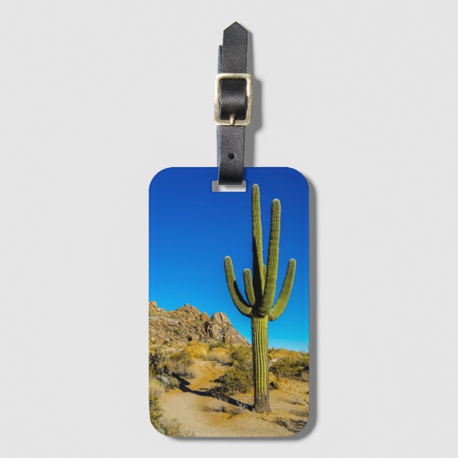 Standing Cactus Luggage Tag (Front Vertical)
