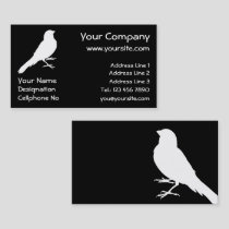 Standing Canary Bird Business Card