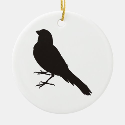 Standing Canary Bird Ceramic Ornament