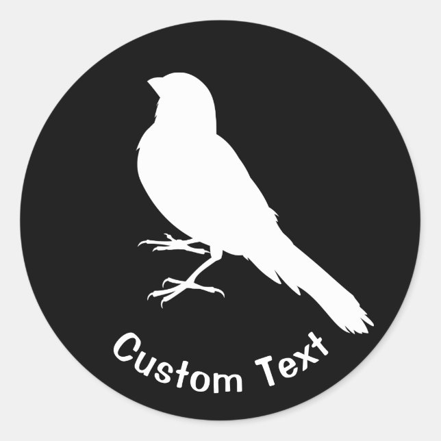 Standing Canary Bird Classic Round Sticker (Front)