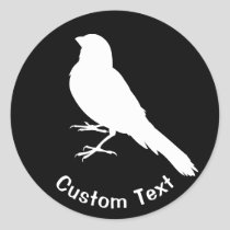 Standing Canary Bird Classic Round Sticker