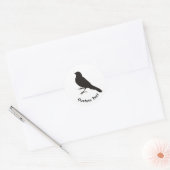 Standing Canary Bird Classic Round Sticker (Envelope)