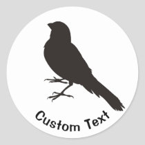 Standing Canary Bird Classic Round Sticker