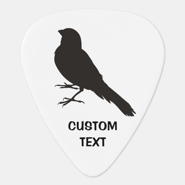 Standing Canary Bird Guitar Pick (Front)