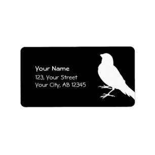 Standing Canary Bird Label