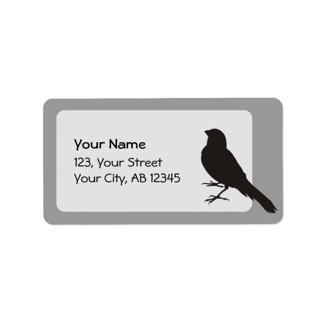 Standing Canary Bird Label (Front)