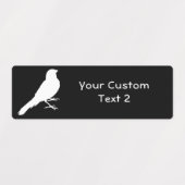 Standing Canary Bird Labels (Design 2)