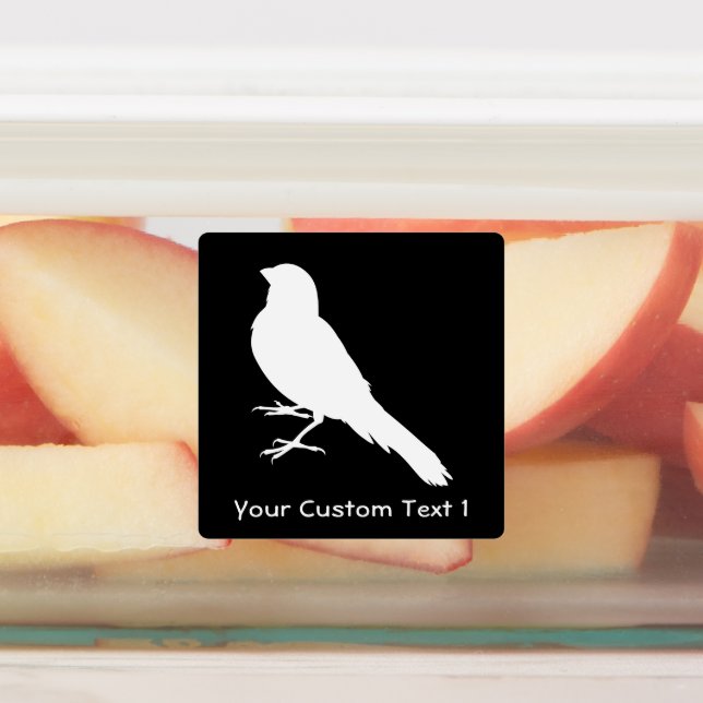 Standing Canary Bird Labels (Affixed)