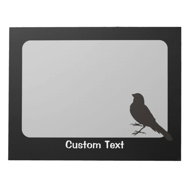 Standing Canary Bird Notepad (Front)