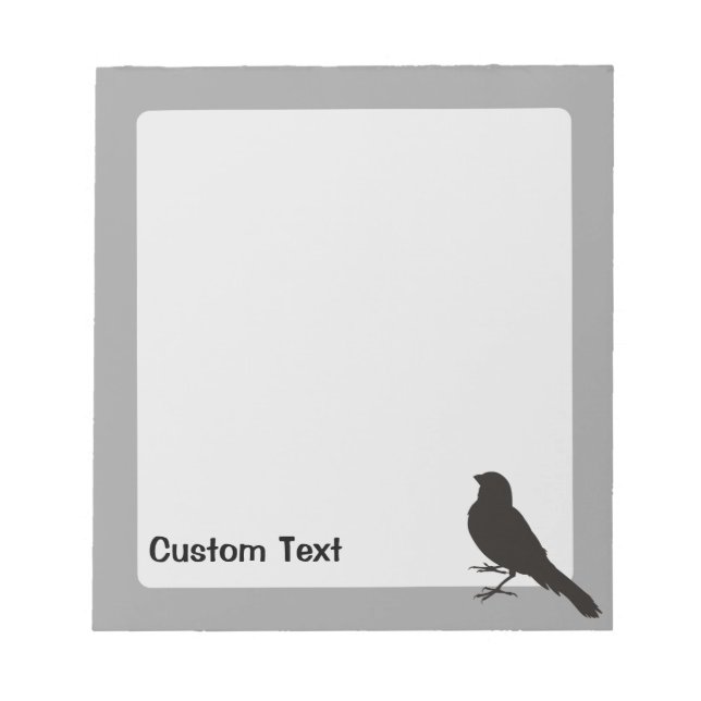 Standing Canary Bird Notepad (Front)