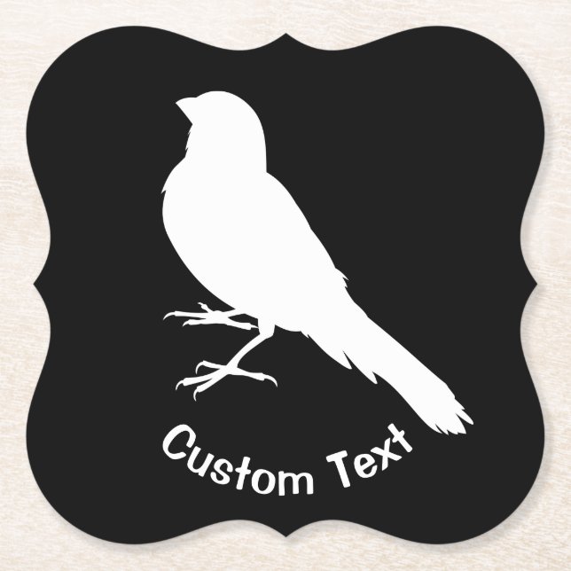Standing Canary Bird Paper Coaster (Front)