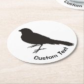 Standing Canary Bird Round Paper Coaster (Angled)