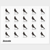 Standing Canary Bird Square Sticker (Sheet)