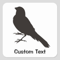 Standing Canary Bird Square Sticker