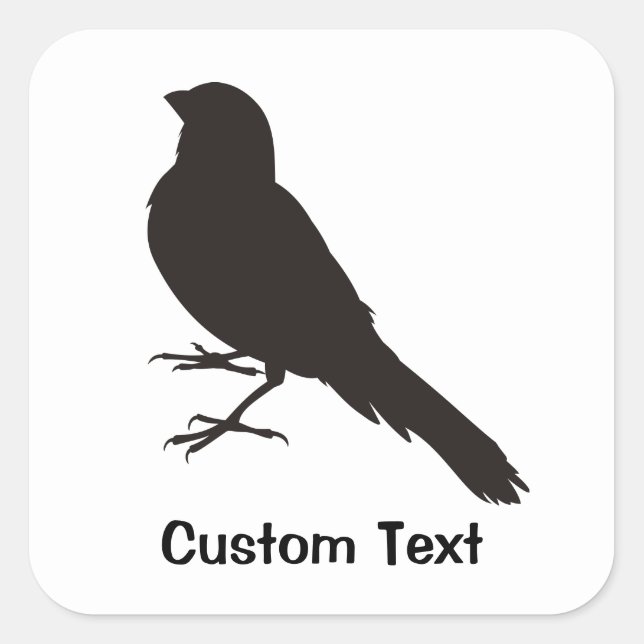 Standing Canary Bird Square Sticker (Front)