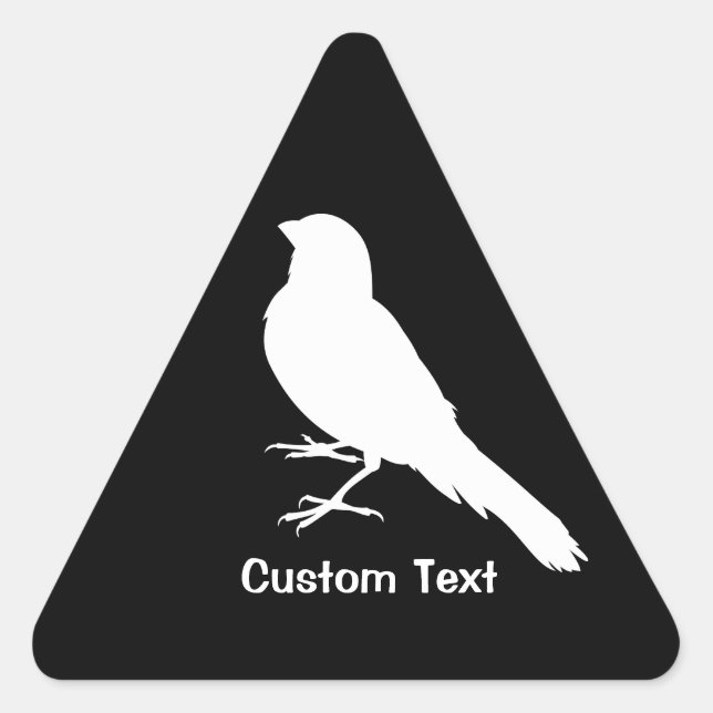 Standing Canary Bird Triangle Sticker (Front)
