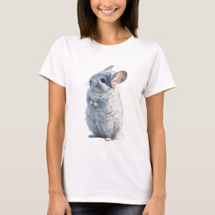 Standing Chinchilla Portrait Fluffy Gray Women T-Shirt