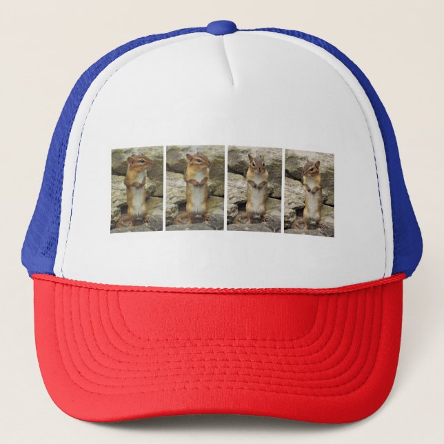 Standing chipmunk trucker hat (Front)