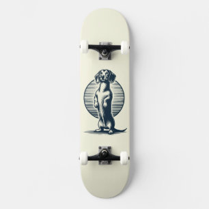 Standing Dachshund  Skateboard