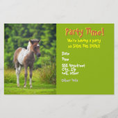 Standing Dartmoor Pony Foal flyer invites (Front)